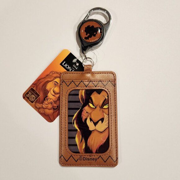Disney Villains Lion King Scar Face Retractable Lanyard ID Holder Brown … - Picture 9 of 10
